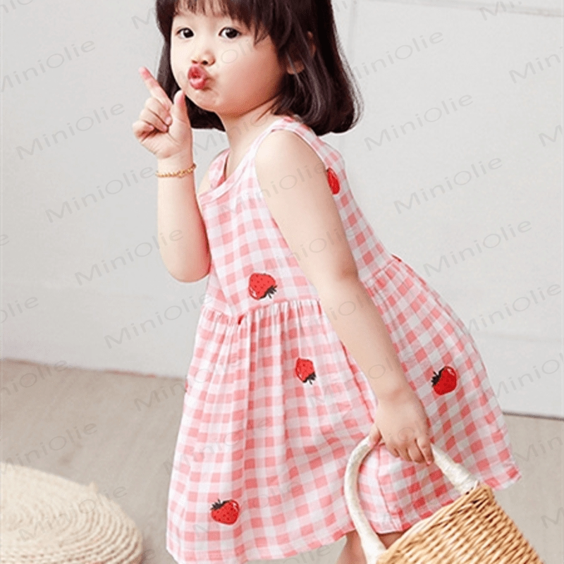 Toddler Multicolor Heart Plaid Sleeveless Dress - image 5