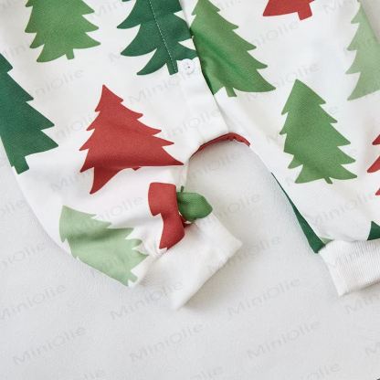  Baby Colorful Trees White Unbutton Romper - image 5