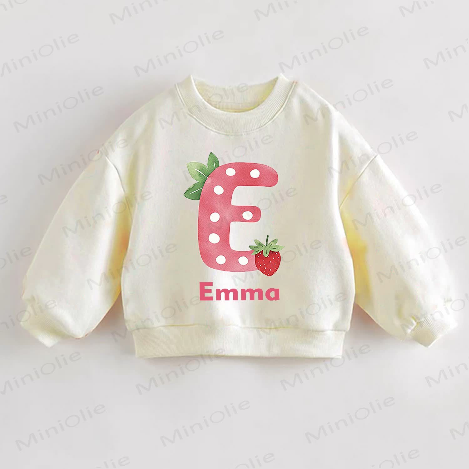 Customized Strawberry Jelly Letter Name Personalized Baby Sweatshirt - image 1