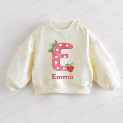 Customized Strawberry Jelly Letter Name Personalized Baby Sweatshirt - image 1