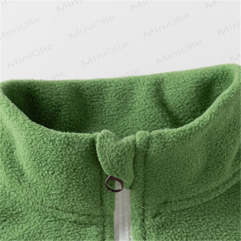 Toddler Color Block Fleece Zipper Coat - image 5