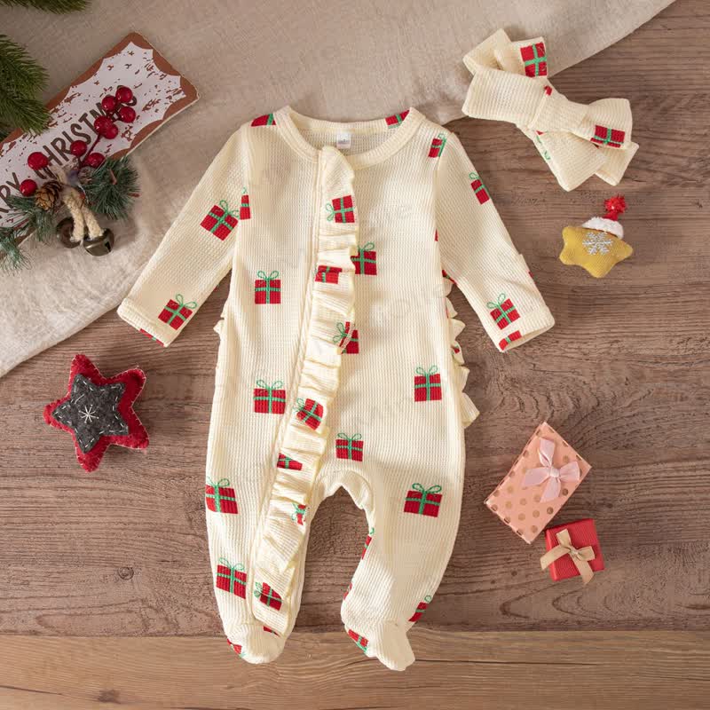 Baby Headscarf Christmas Romper - image 21