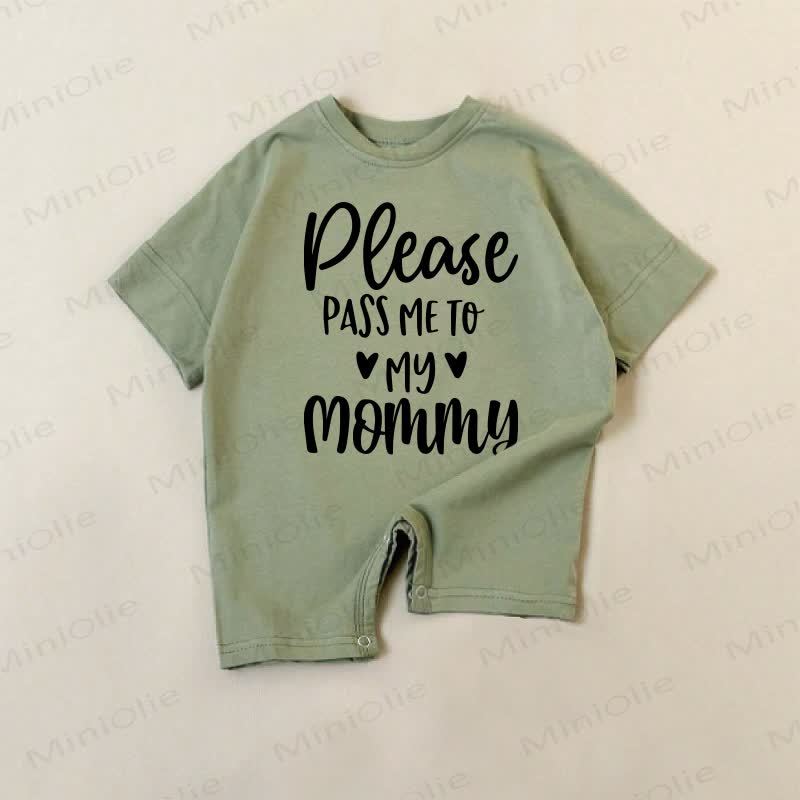 PLEASE PASS ME TO MY MOMMY Baby Green Romper - Green - 18-24M - image 1