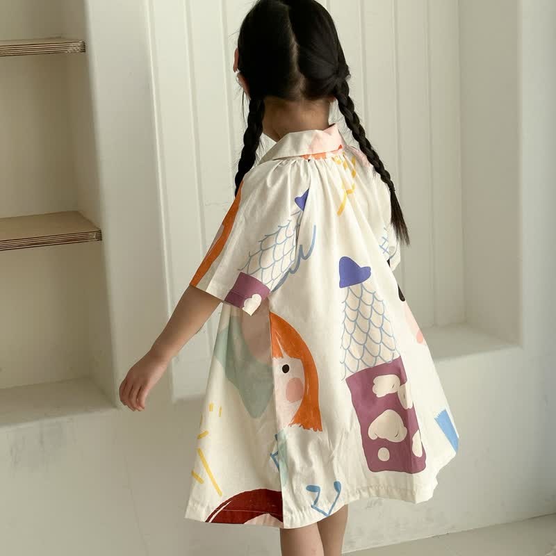 Toddler Beige Polo Cartoonish Girl Dress - image 7