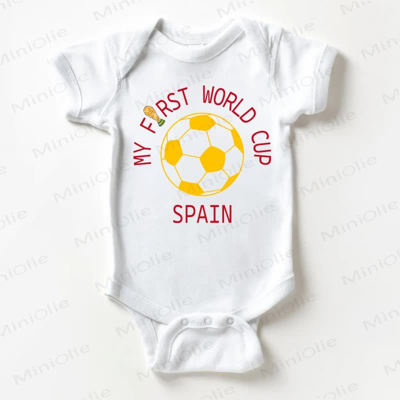 MY FIRST WORLD CUP SPAIN Baby Boys White Bodysuit - White - 18-24M - image 1