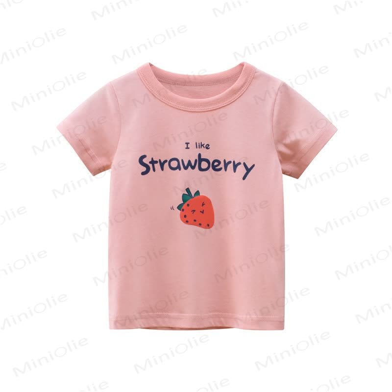 I LIKE MELON/STRAWBERRY/ORANGE Kid Fruit Printed T-Shirt - Pink - 10Y - image 8