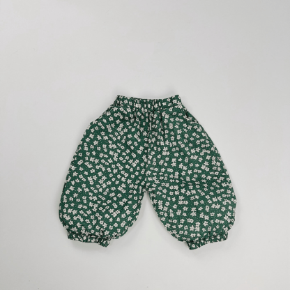Toddler Loose Retro Pattern Design Pants - Green - 6-7T - image 14