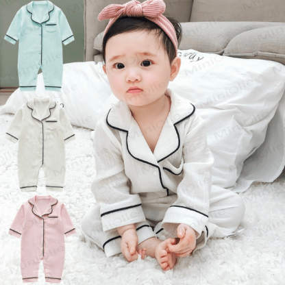 Baby Pocket Lapel Pajamas Romper - image 8