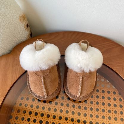 Baby Toddler Fleece Lined Shoes - Brown - 9.5C - image 4