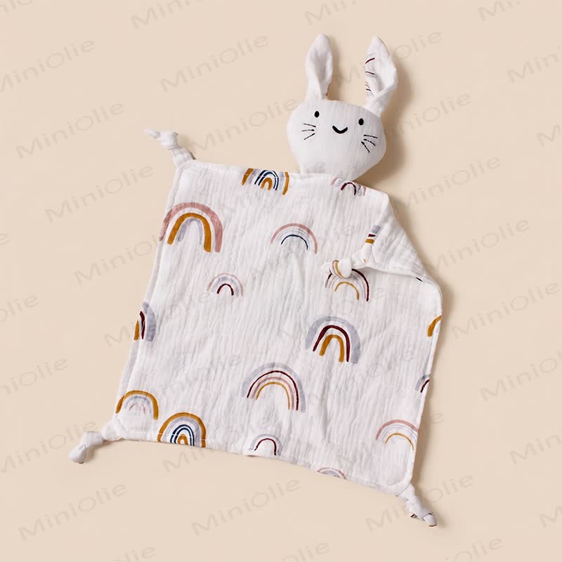 Personalized Baby Name Bunny Security Blanket - White Rainbow - 30x30cm - image 14