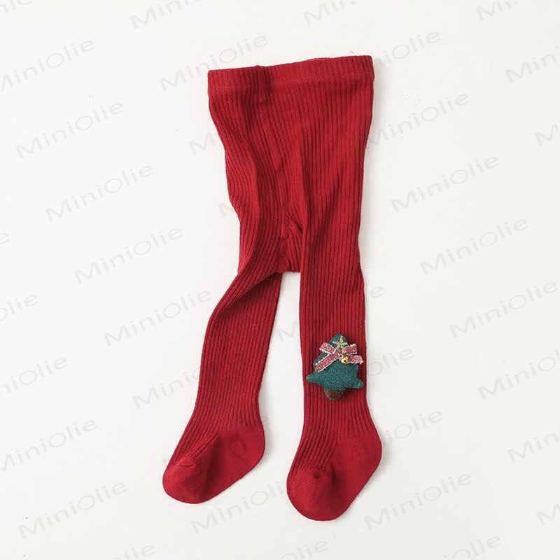 Baby Christmas Cartoon Tights - Christmas Tree - 2-4T - image 6