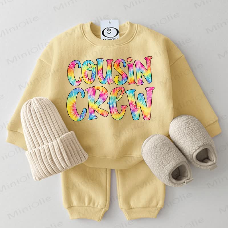 COUSIN CREW Baby Sweatshirt 2-piece Set - Yellow - 2-3T - image 5