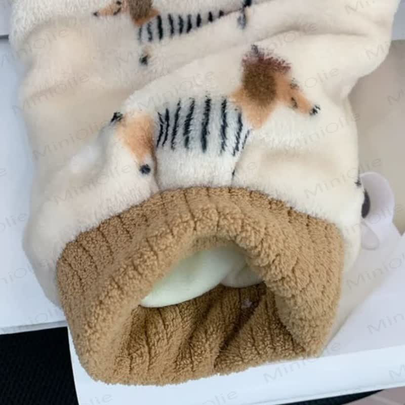 Toddler Cozy Animal Print Plush Jacket and Pants Loungewear 2-piece Set - image 12