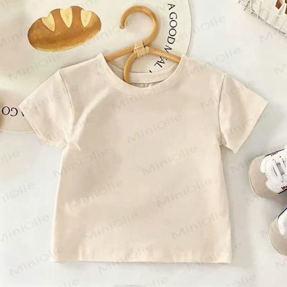 Personalized Customization Kid Crew Neck T-shirt - Beige - 8-12T - image 11