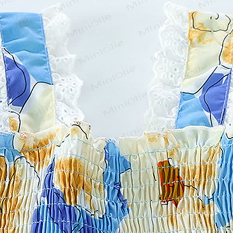 Toddler Girls Lace Floral Sleeveless Dress - image 7