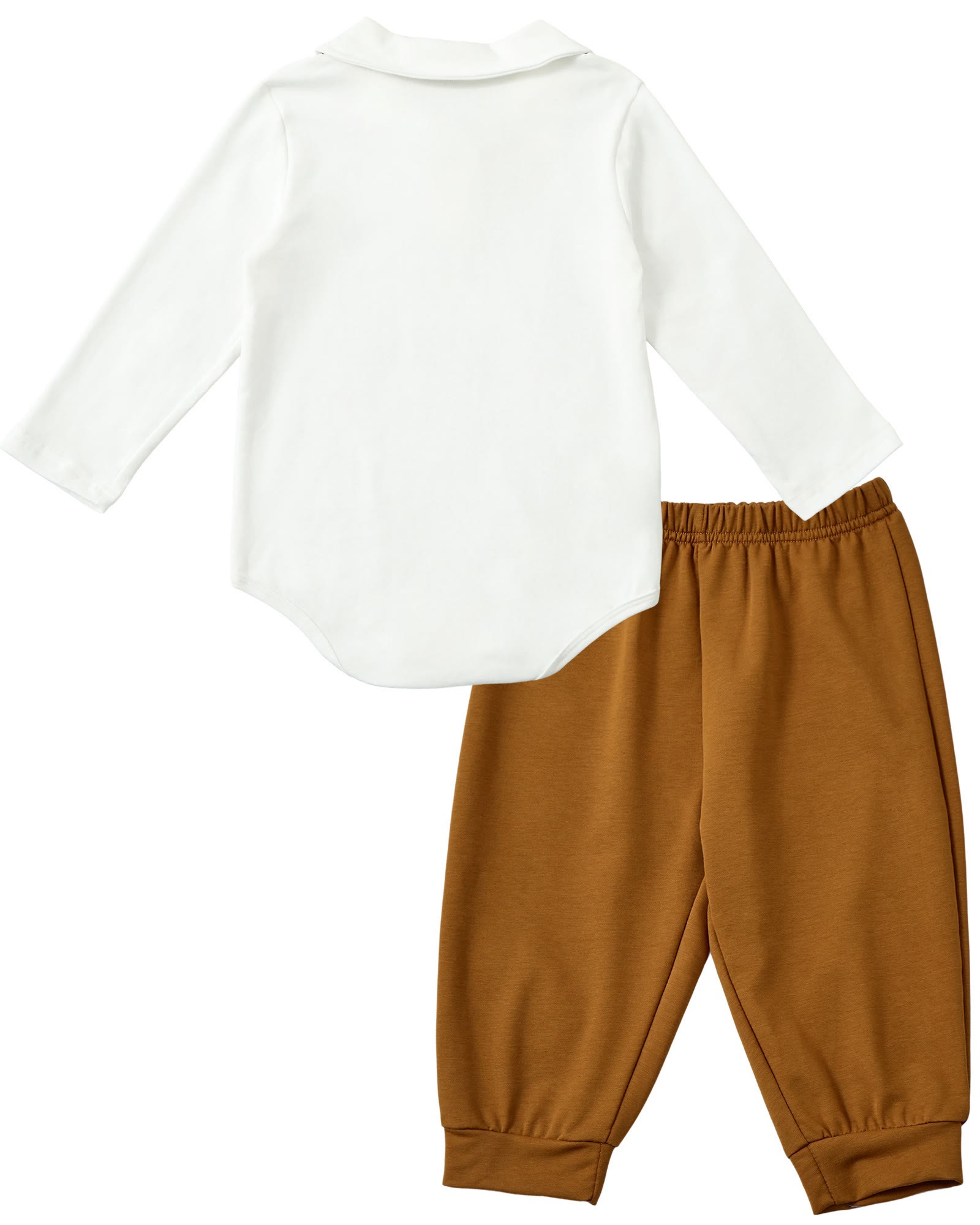 Toddler Baby I'm New Here Crew Long Sleeve Snap Closure Romper Top Jogger Pants Set - image 12