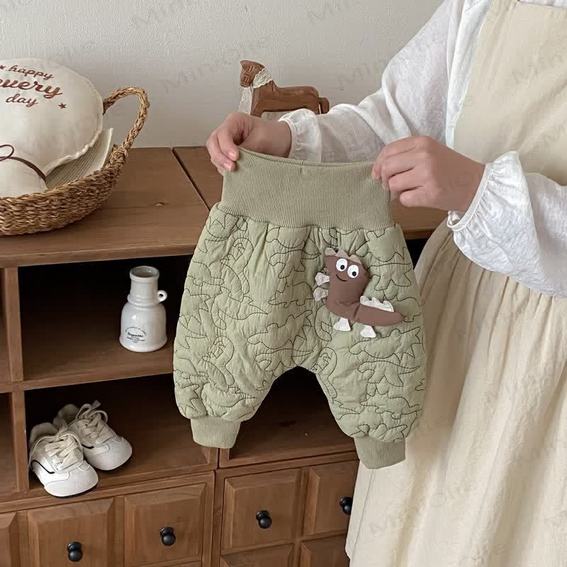Baby Toddler Boy Dinosaur Quilted Jogger Pants - image 6