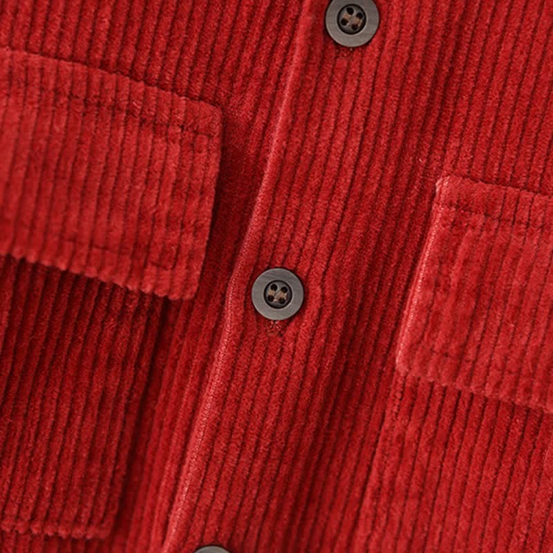 Baby Solid Color Corduroy Cargo Romper - image 15