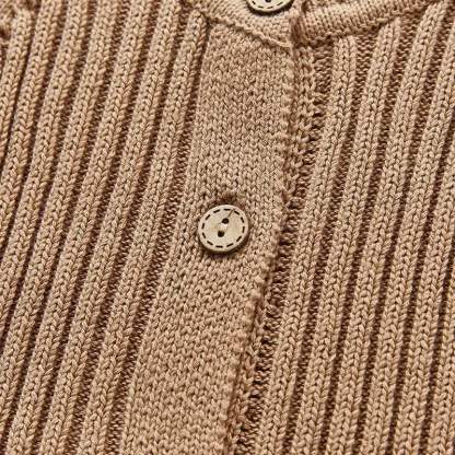 Baby Unisex Solid Color Knitted Romper - image 7