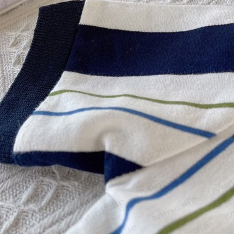 Baby Boys Striped Polo Shirt and Shorts 2 Piece Set - image 5