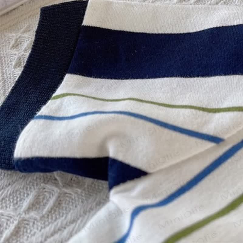 Baby Boys Striped Polo Shirt and Shorts 2 Piece Set - image 5