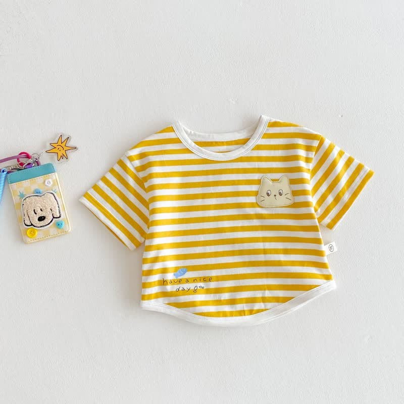 Baby Toddler Girl Animal Patch Stripe T-Shirt - Yellow - 5-7T - image 17