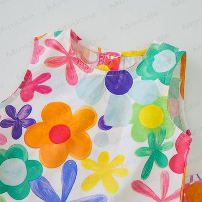 Baby Toddler Colorful Flower Sleeveless 2-piece Set - image 4