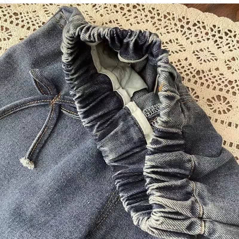 Baby Toddler Girl Bow Denim Loose Pants - image 4