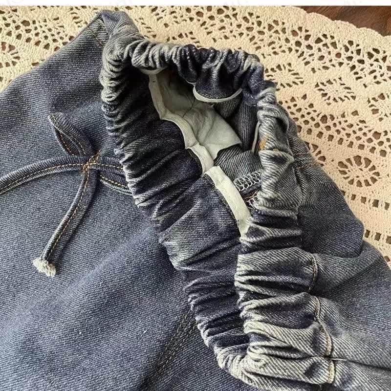 Baby Toddler Girl Bow Denim Loose Pants - image 4