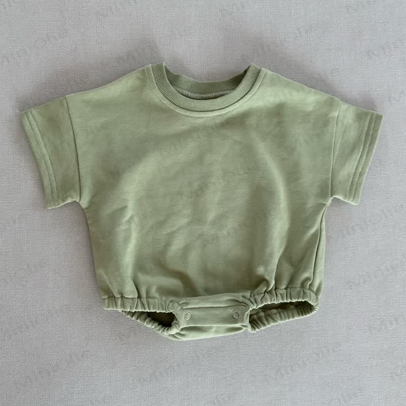 Baby Loose Solid Color Comfort Bodysuit - Light Green - 18-24M - image 15