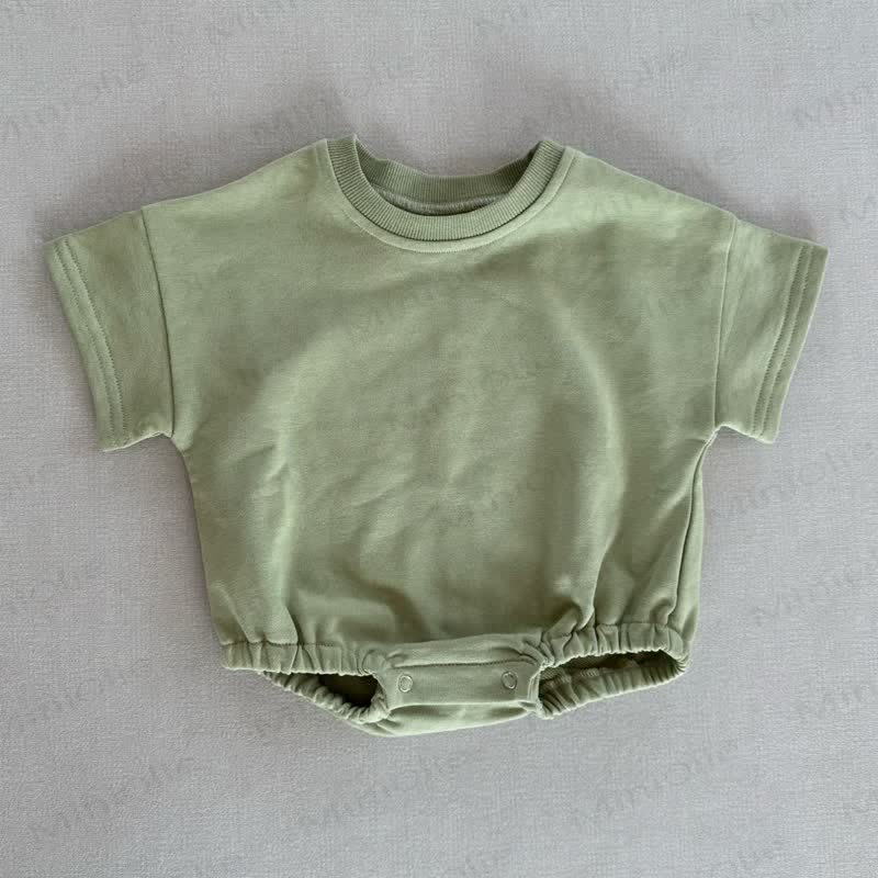 Baby Loose Solid Color Comfort Bodysuit - Light Green - 18-24M - image 15