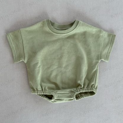 Baby Loose Solid Color Comfort Bodysuit - Light Green - 18-24M - image 15