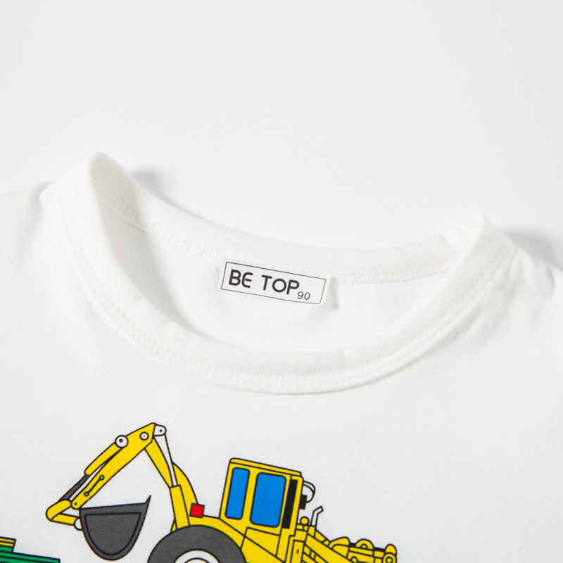 Kid Boy Construction Vehicles T-Shirt - image 3