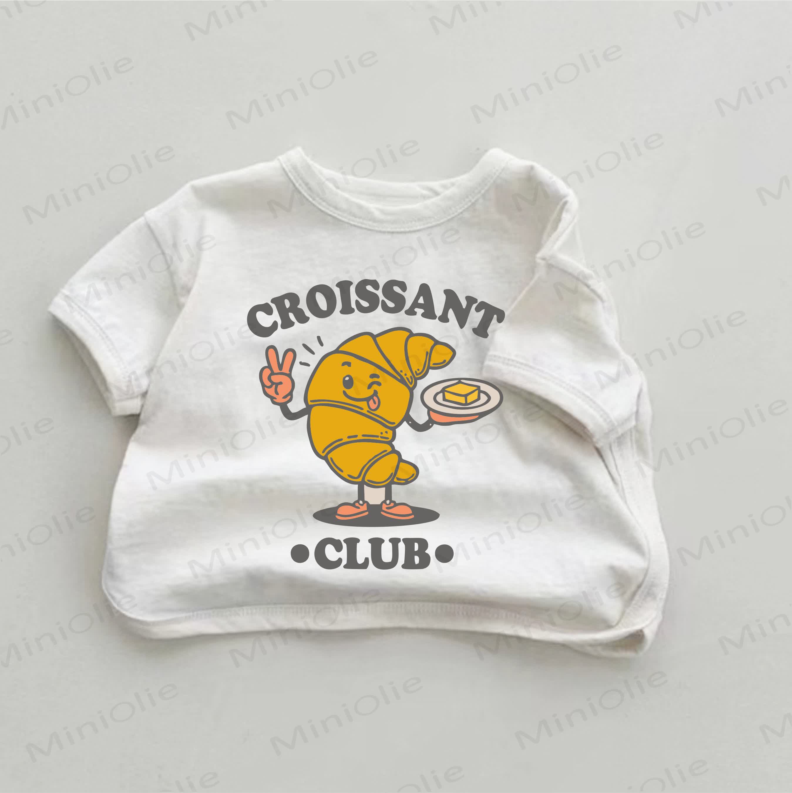 CROISSANT CLUB Baby White Croissant Print T-shirt - White - 18-24M - image 1