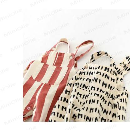 Baby Bear Adjustable Striped Overalls - image 7