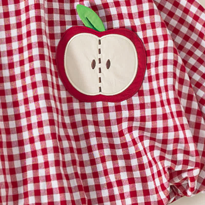 Toddler Apple Red Plaid Sleeveless Dress - image 11