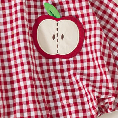 Toddler Apple Red Plaid Sleeveless Dress - image 11