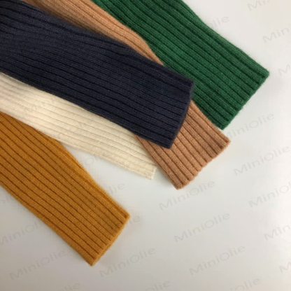 Kid Boy Solid Color High-neck Striped Pullover Sweater - image 11