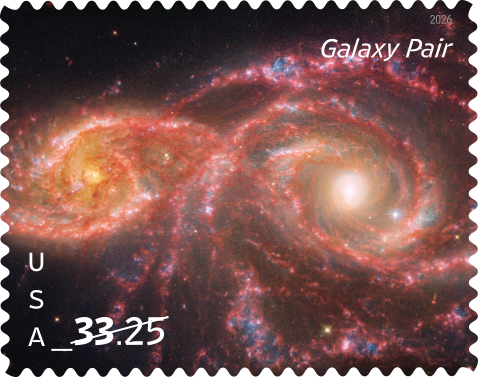 2026 Galaxy Pair Priority Mail Postage Stamps