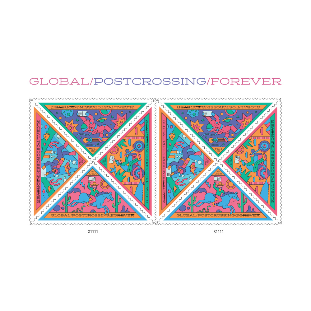 2026 Global Postcrossing International First Class Forever US Postage Stamps