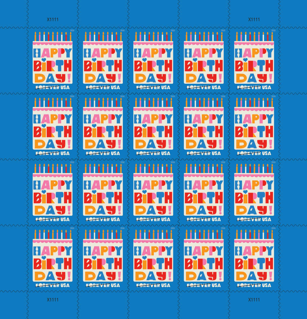 2026 Happy Birthday Stamps Forever First Class Postage Stamps