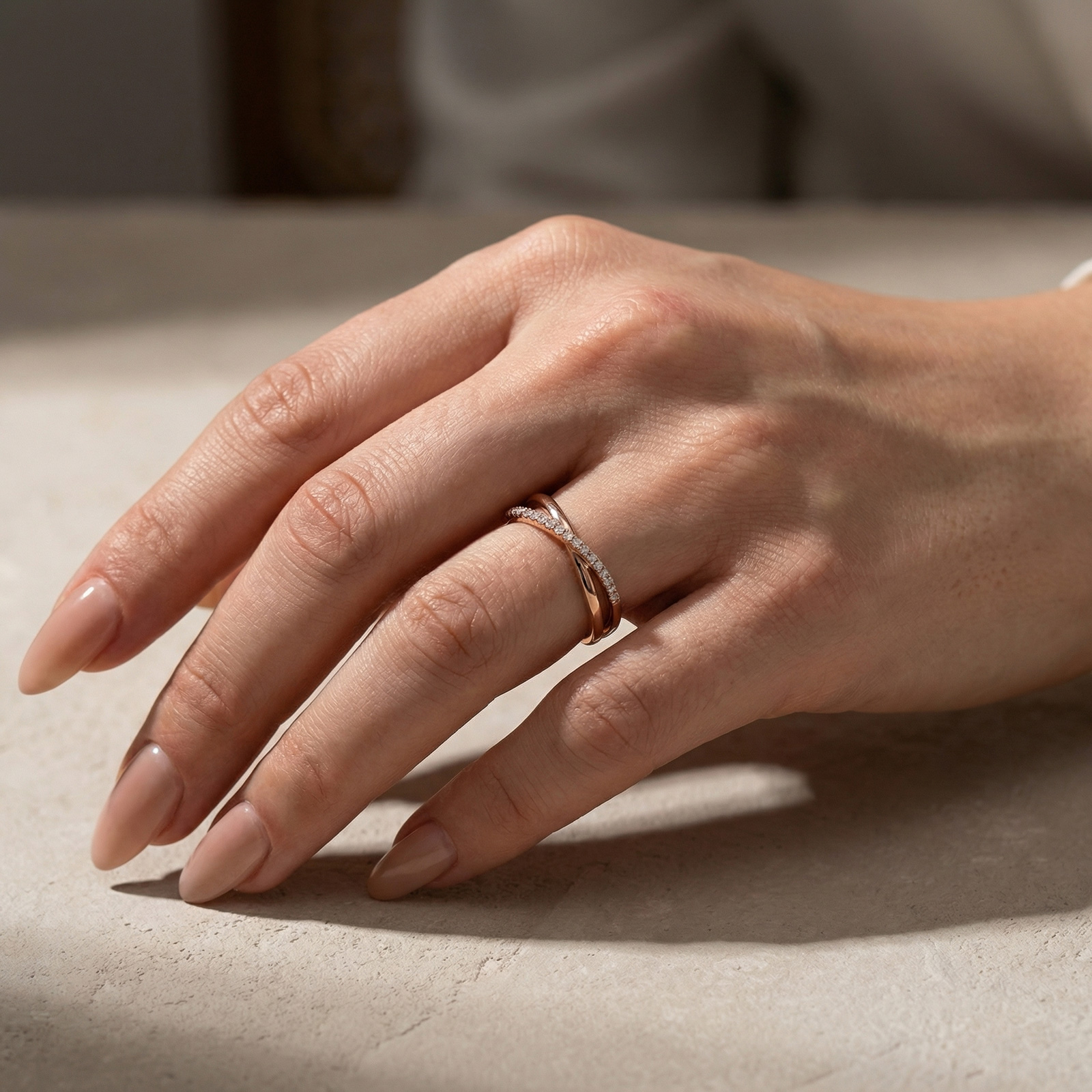S925 Unique X Criss Cross Wedding Band For Women In Sterling