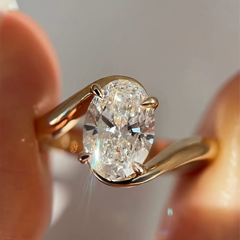 Oval Cut Unique Engagement Ring Travel Rings In Sterling