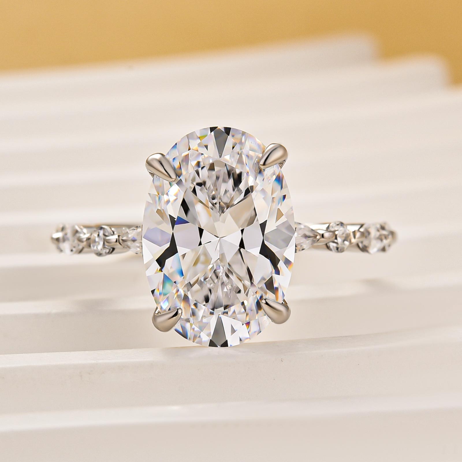 Oval Cut Engagement Ring In Sterling Silve Maxine – Maxine Jewelry