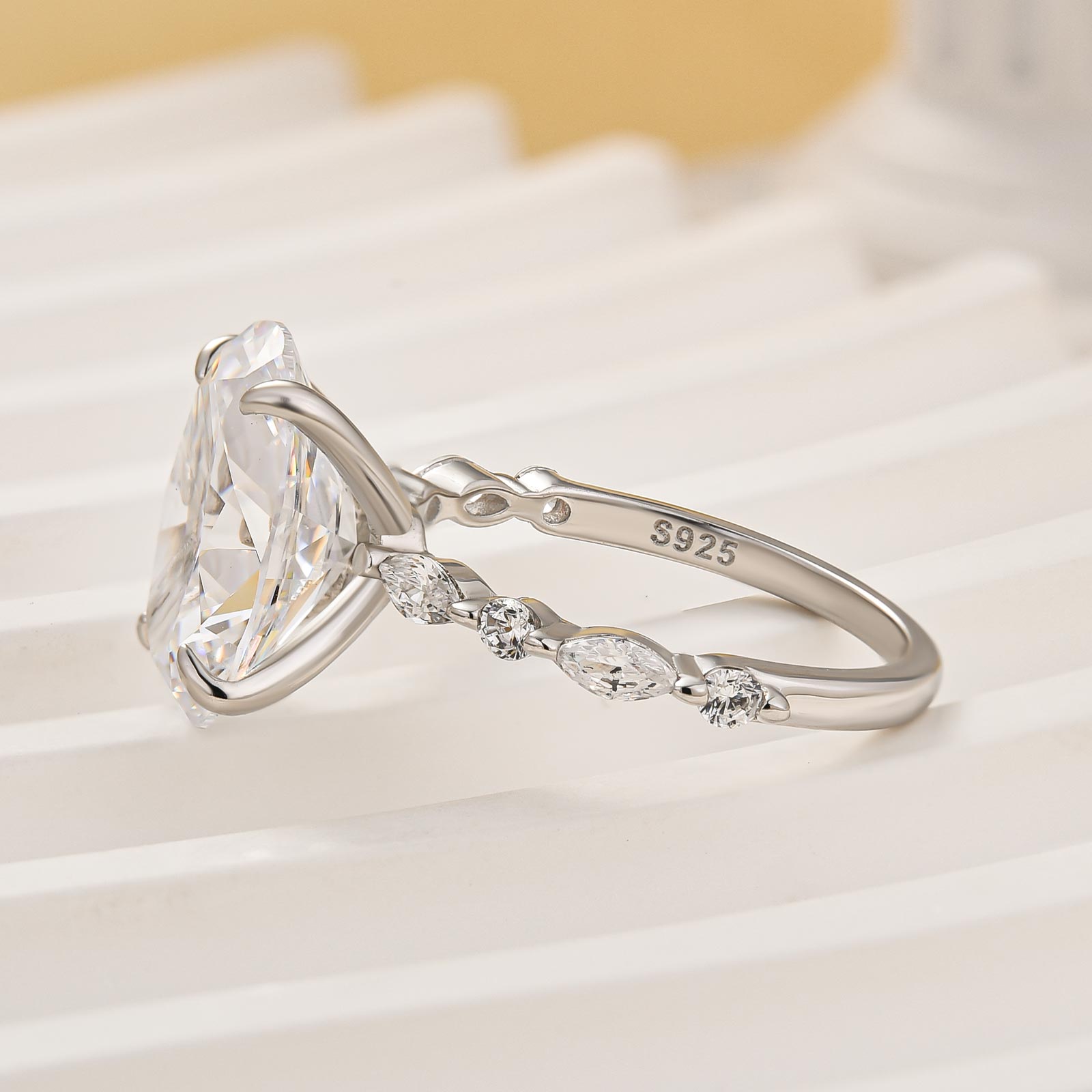Oval Cut Engagement Ring In Sterling Silve Maxine – Maxine Jewelry