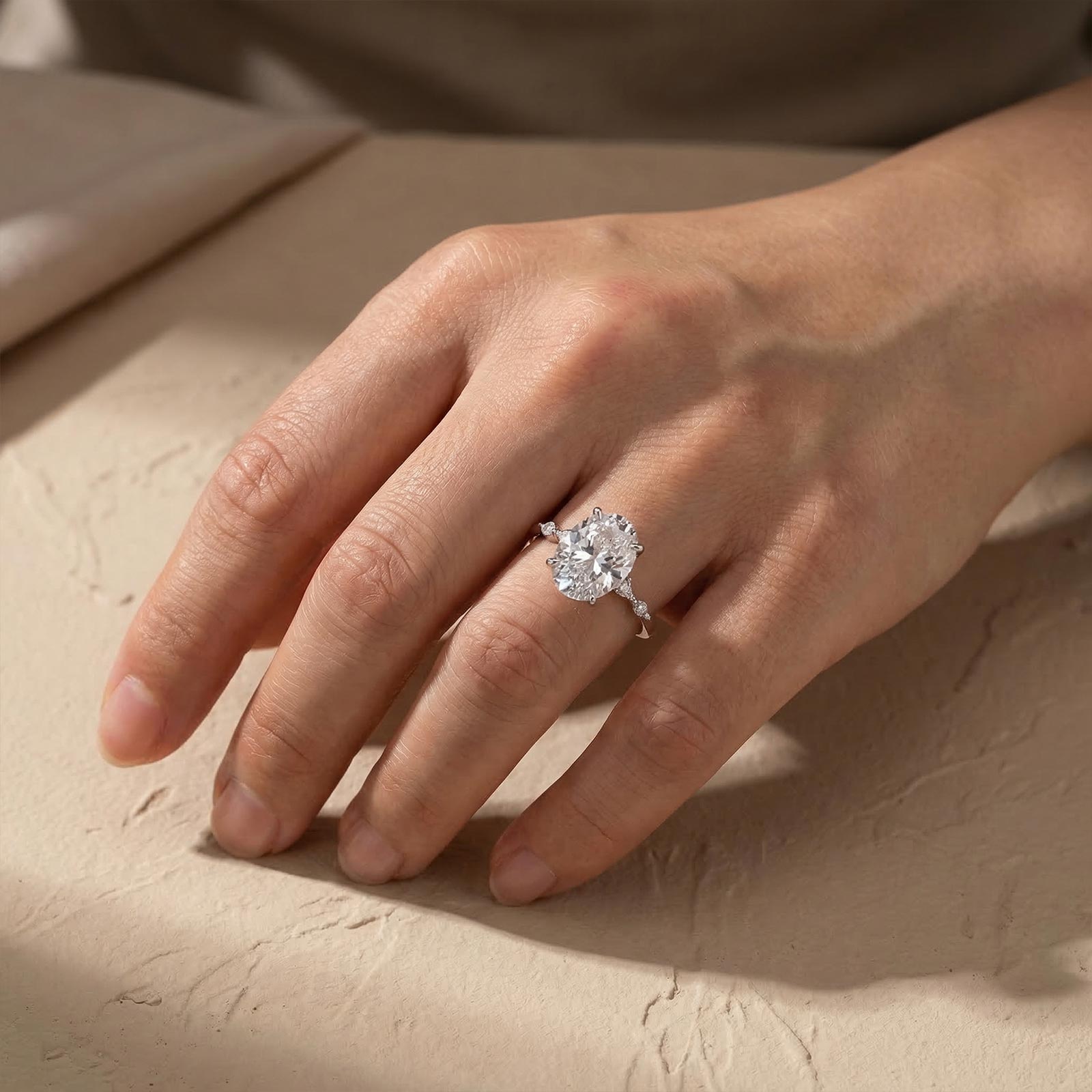 Oval Cut Engagement Ring In Sterling Silve Maxine – Maxine Jewelry Oval Cut Engagement Ring In Sterling Silve Maxine – Maxine Jewelry