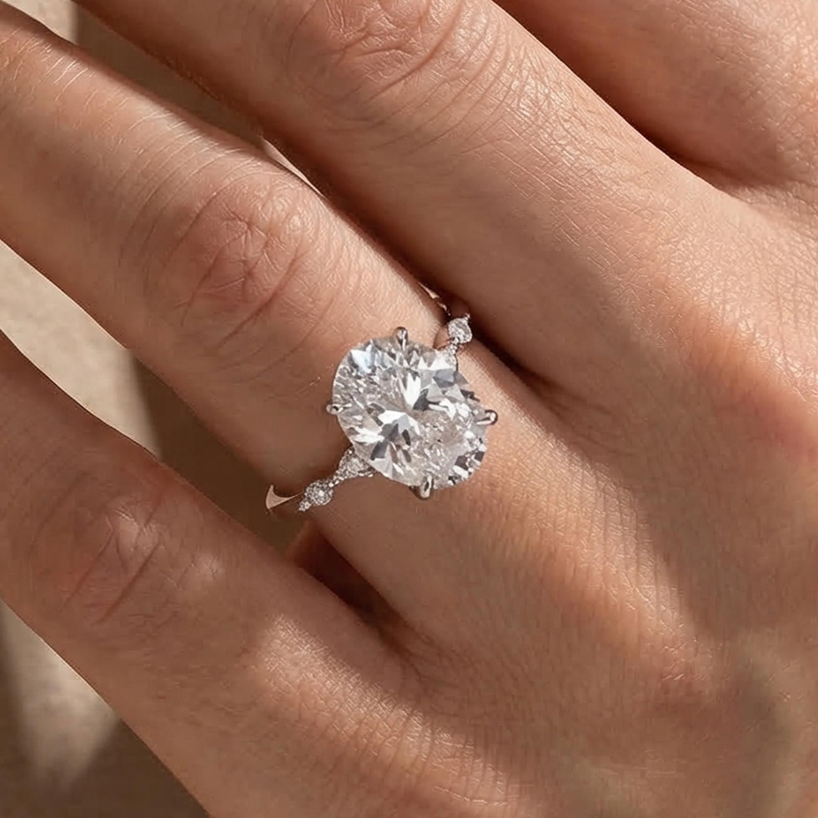 Oval Cut Engagement Ring In Sterling Silve Maxine – Maxine Jewelry Oval Cut Engagement Ring In Sterling Silve Maxine – Maxine Jewelry