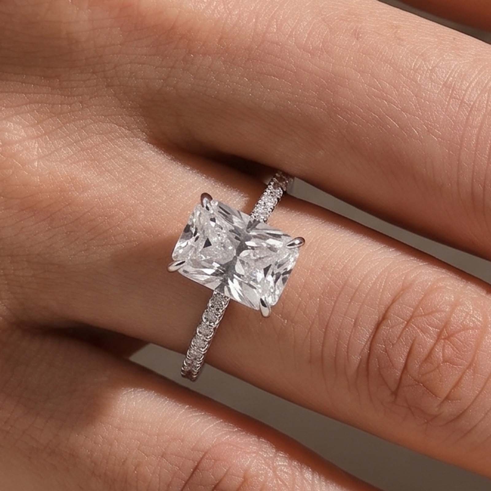 Milla Sterling Silver Engagement Ring – Tines Ranch Co Jewellery Silver elegant engagement ring main image 2