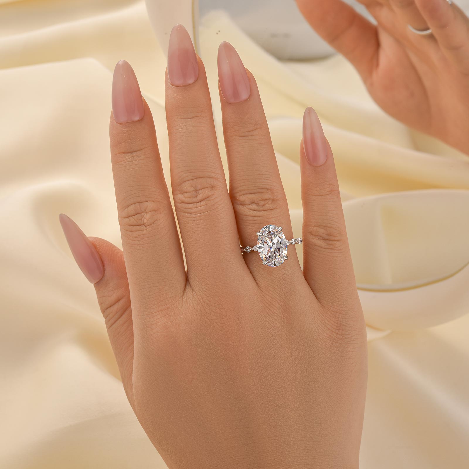 Oval Cut Engagement Ring In Sterling Silve Maxine – Maxine Jewelry Oval Cut Engagement Ring In Sterling Silve Maxine – Maxine Jewelry