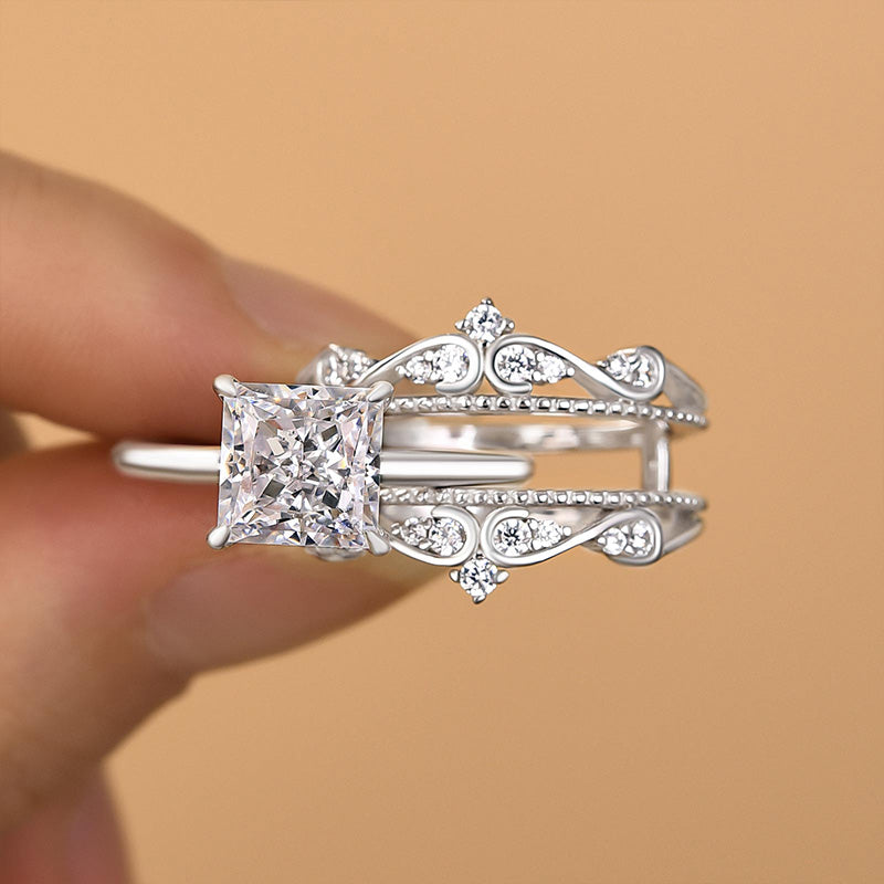 Crown wedding deals ring sets